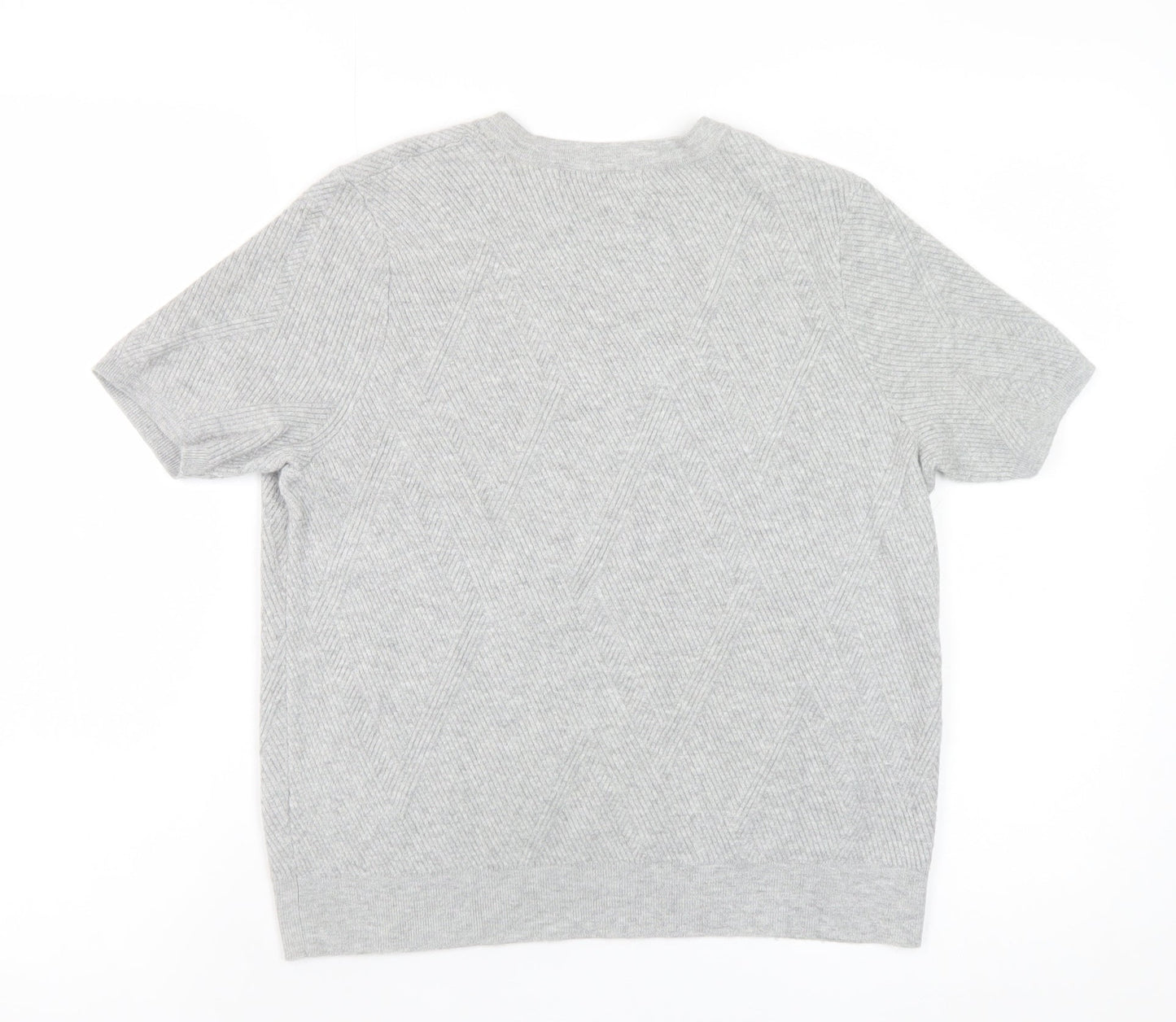 Marks and Spencer Women’s Grey Short Sleeve Knit Jumper Size 14
