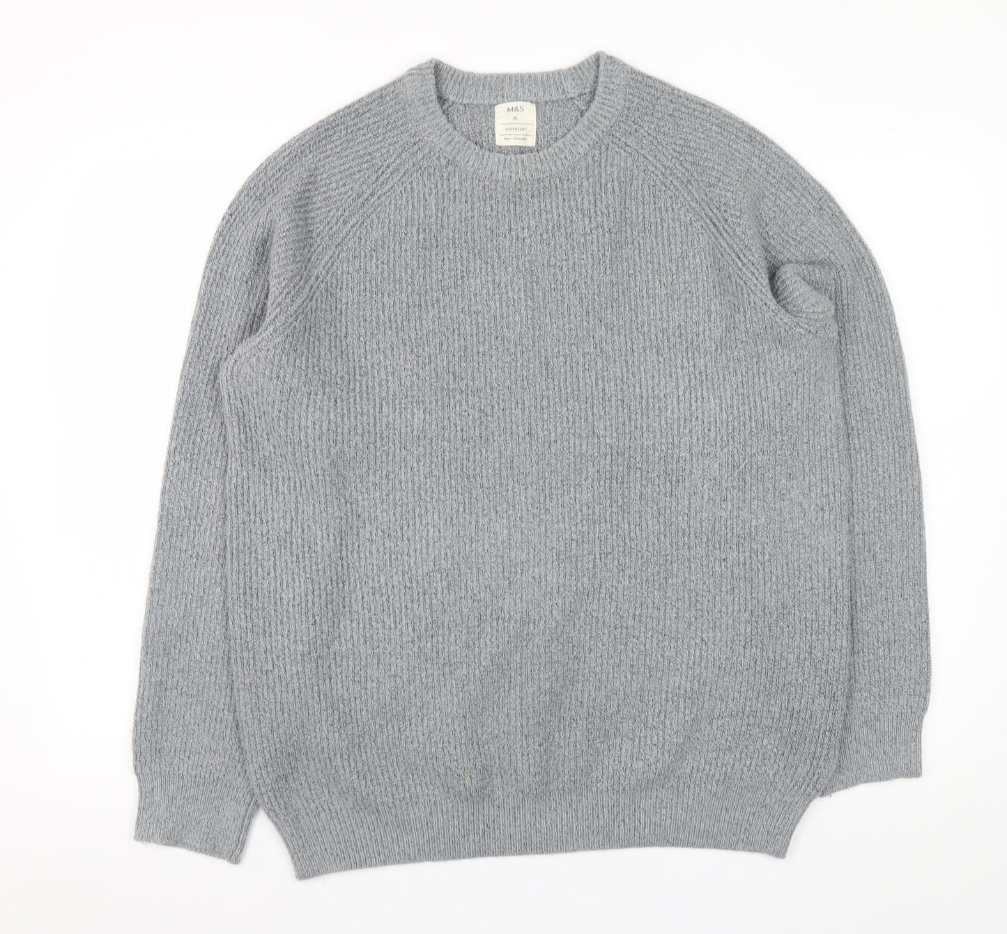 Marks and Spencer Mens Grey XL Supersoft Knit Jumper