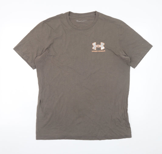Under Armour Men's Brown Loose Fit Short Sleeve T-Shirt Size L