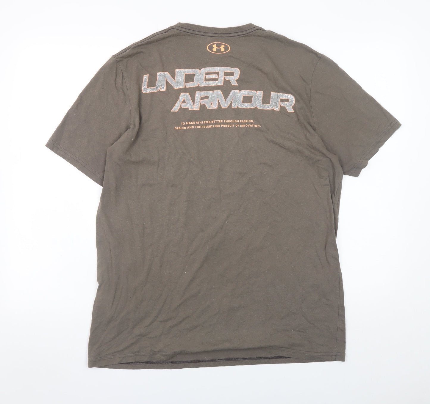 Under Armour Men's Brown Loose Fit Short Sleeve T-Shirt Size L