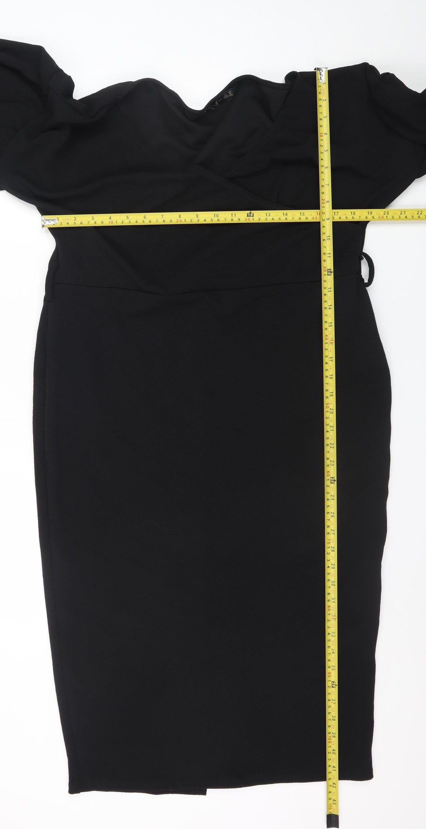 I Saw It First Women’s Black Bodycon Knee Length Dress Size 20
