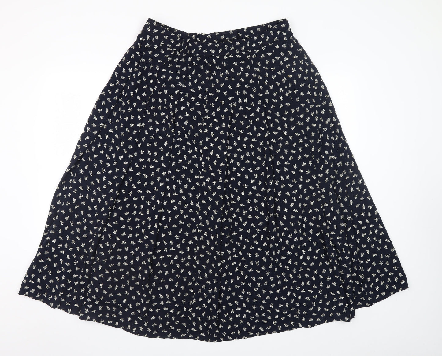 Marks and Spencer Women’s Blue Floral A-Line Knee Length Skirt Size 16