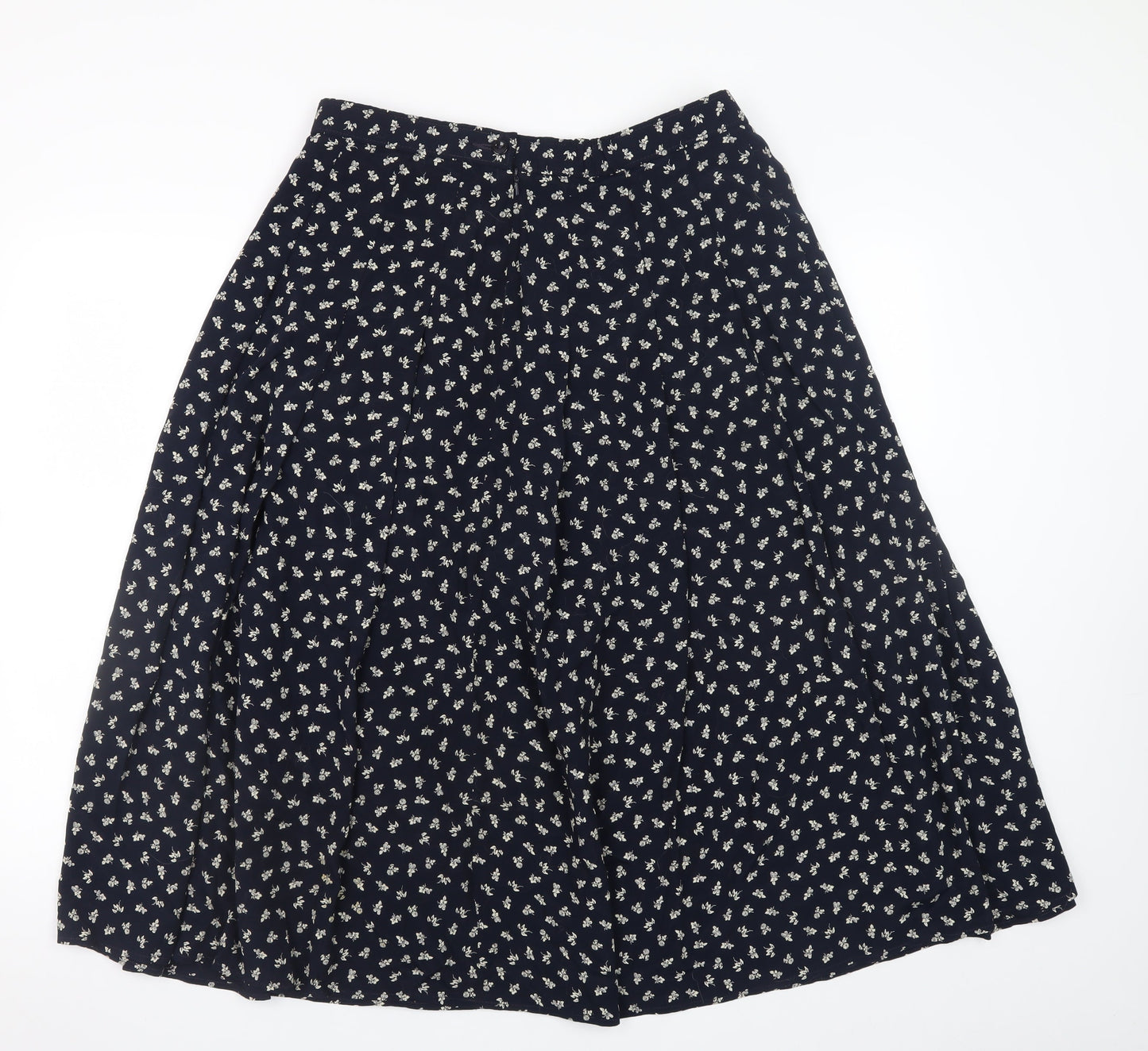 Marks and Spencer Women’s Blue Floral A-Line Knee Length Skirt Size 16