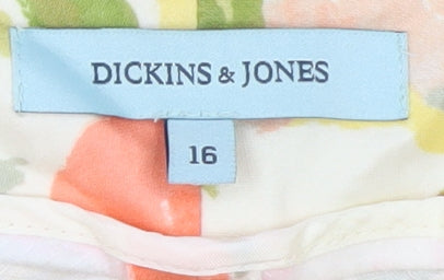 Dickins & Jones Womens Floral Print Cotton Trousers Size 16