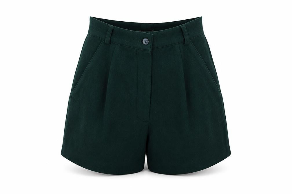Ragazza Trend Womens Green Wool Blend Chino Shorts Size 8