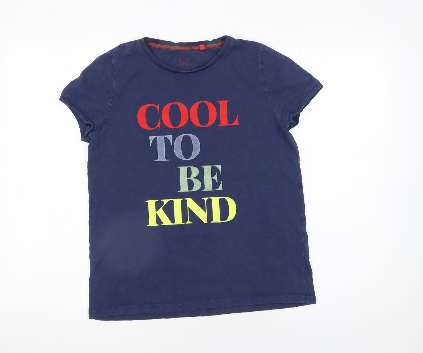 Boden Boys Blue 'Cool To Be Kind' Graphic Cotton T-Shirt 10-11 Years