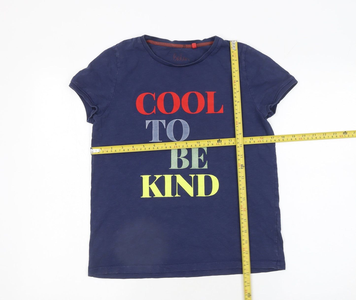 Boden Boys Blue 'Cool To Be Kind' Graphic Cotton T-Shirt 10-11 Years
