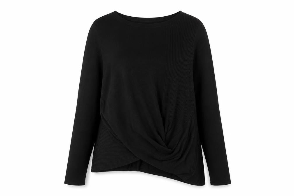 River Island Women's Black Round Neck Long Sleeve Pullover Jumper Size 8