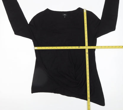 River Island Women's Black Round Neck Long Sleeve Pullover Jumper Size 8
