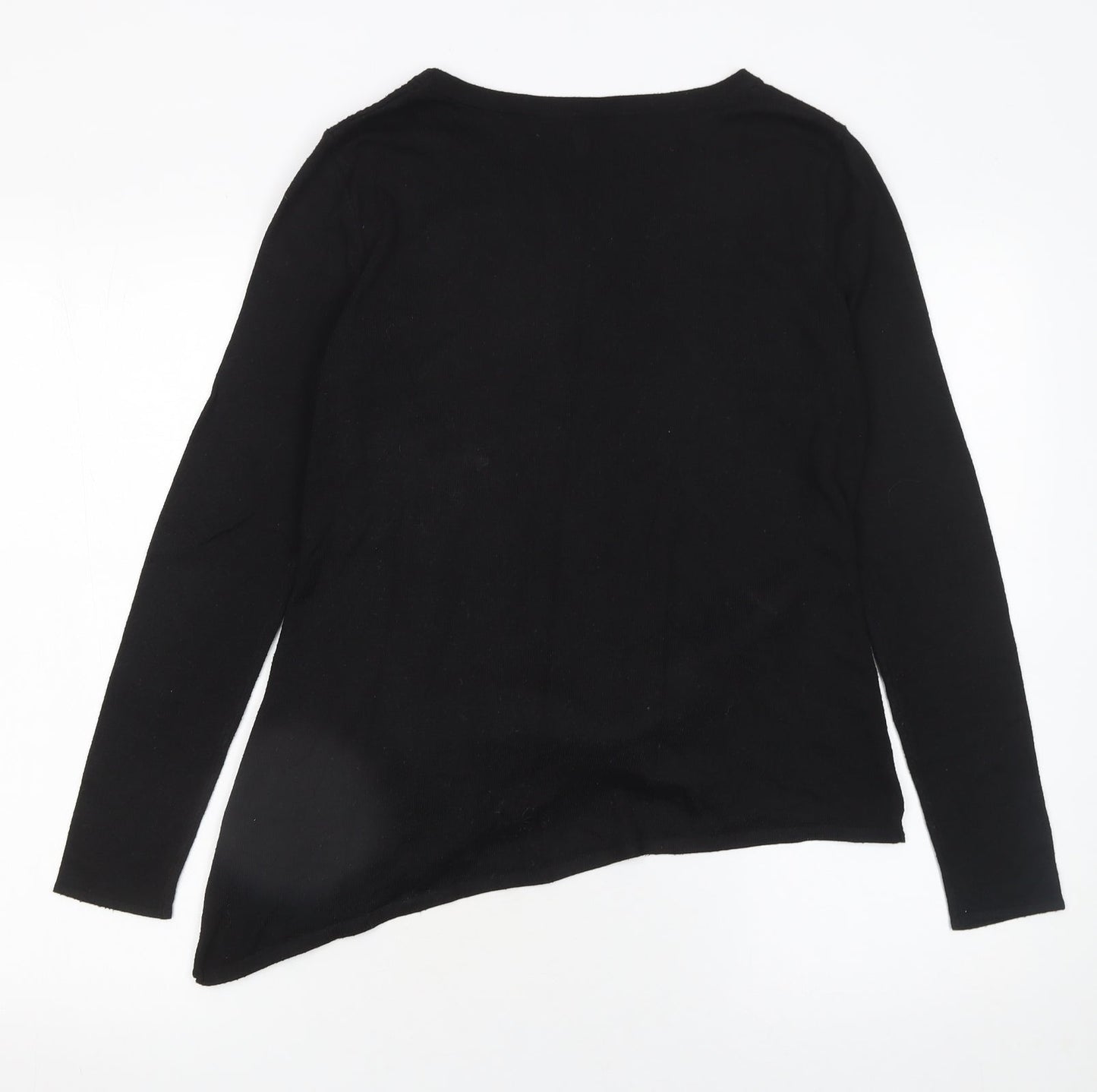 River Island Women's Black Round Neck Long Sleeve Pullover Jumper Size 8