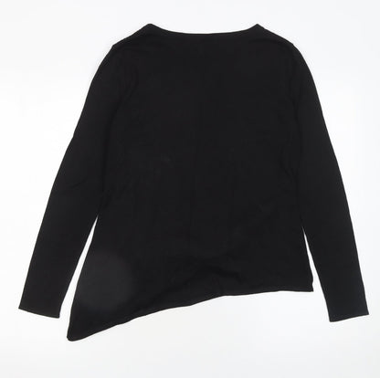 River Island Women's Black Round Neck Long Sleeve Pullover Jumper Size 8