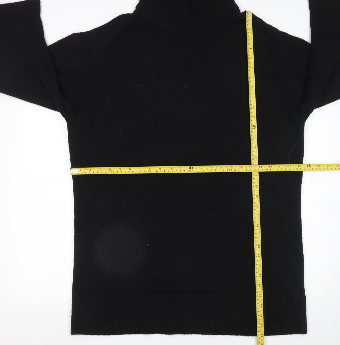 River Island Womens Black Roll Neck Wool Blend Jumper Size L
