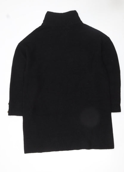 River Island Womens Black Roll Neck Wool Blend Jumper Size L