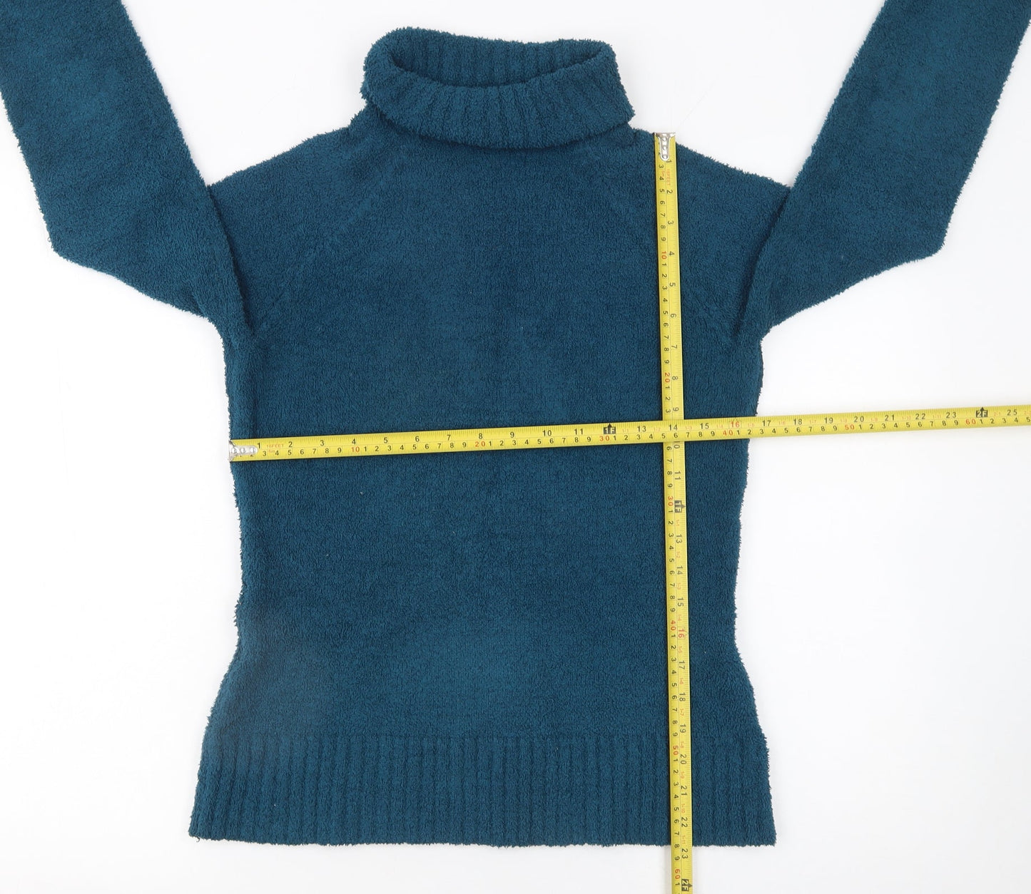 Peter Storm Women's Blue Roll Neck Fleece Jumper Size 10 Winter Pullover