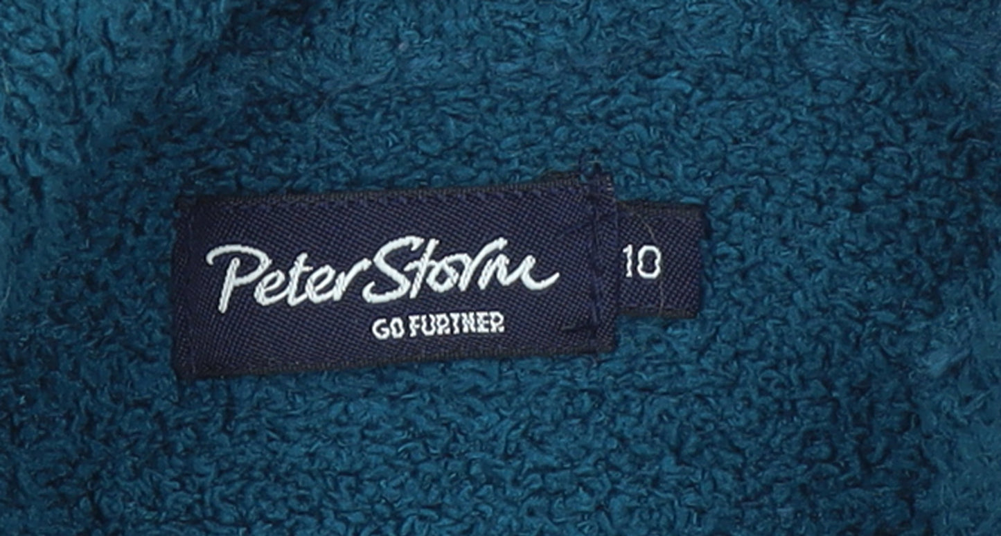Peter Storm Women's Blue Roll Neck Fleece Jumper Size 10 Winter Pullover