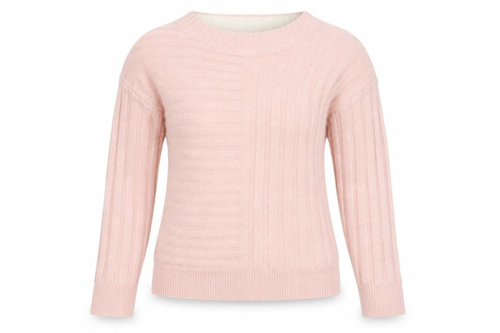 Marks & Spencer Women's Pink Ribbed Knit Pullover Jumper XS