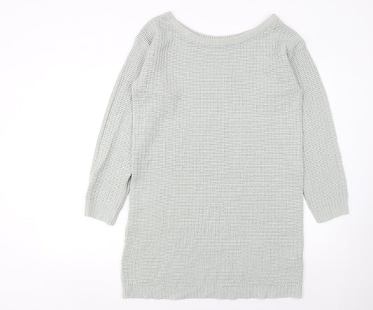 Missguided Women’s Grey Knit Jumper Dress Size 10-12