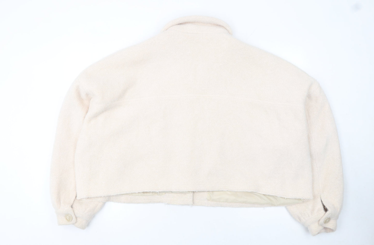 Collusion Womens Beige Cropped Button Jacket Size 18 Regular