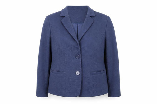 Eastex Women Blue Size 14 Tailored Woven Lined Blazer Jacket