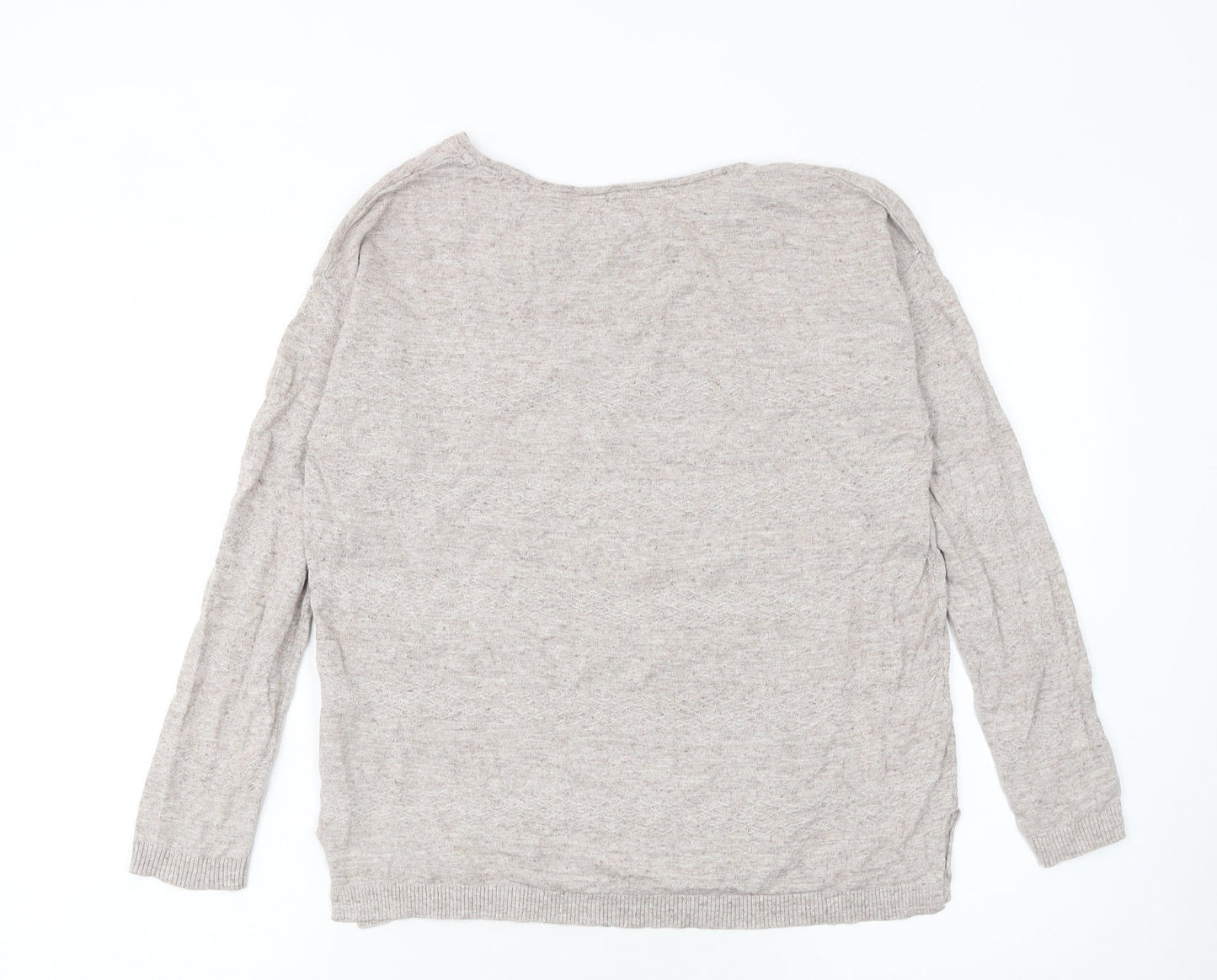 Fat Face Women’s Beige Cotton Crew Neck Jumper Size 8