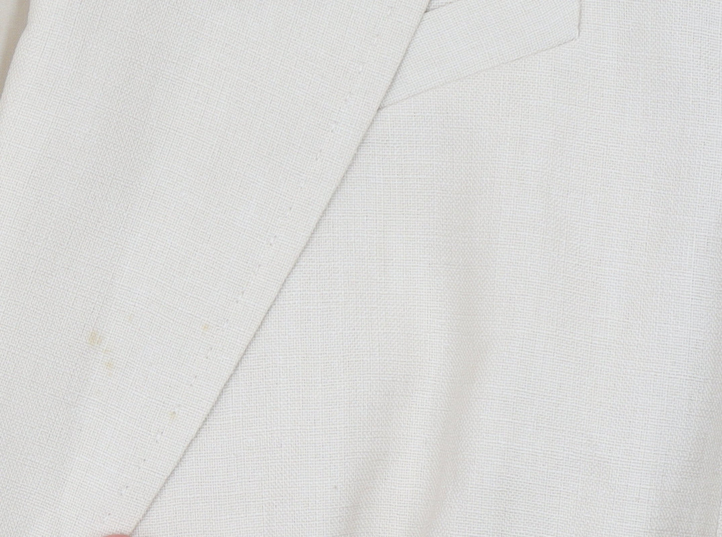 Punto Roma Women Beige Polyester Single Breasted Suit Jacket Size 14