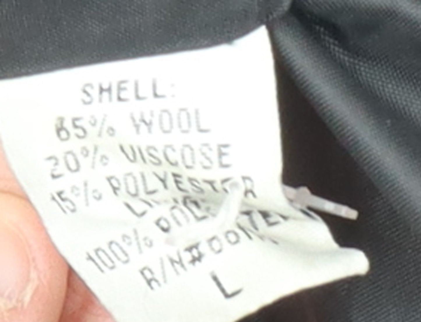 Kimchi & Blue Women’s Black Wool Blend Mid-Length Overcoat Size L