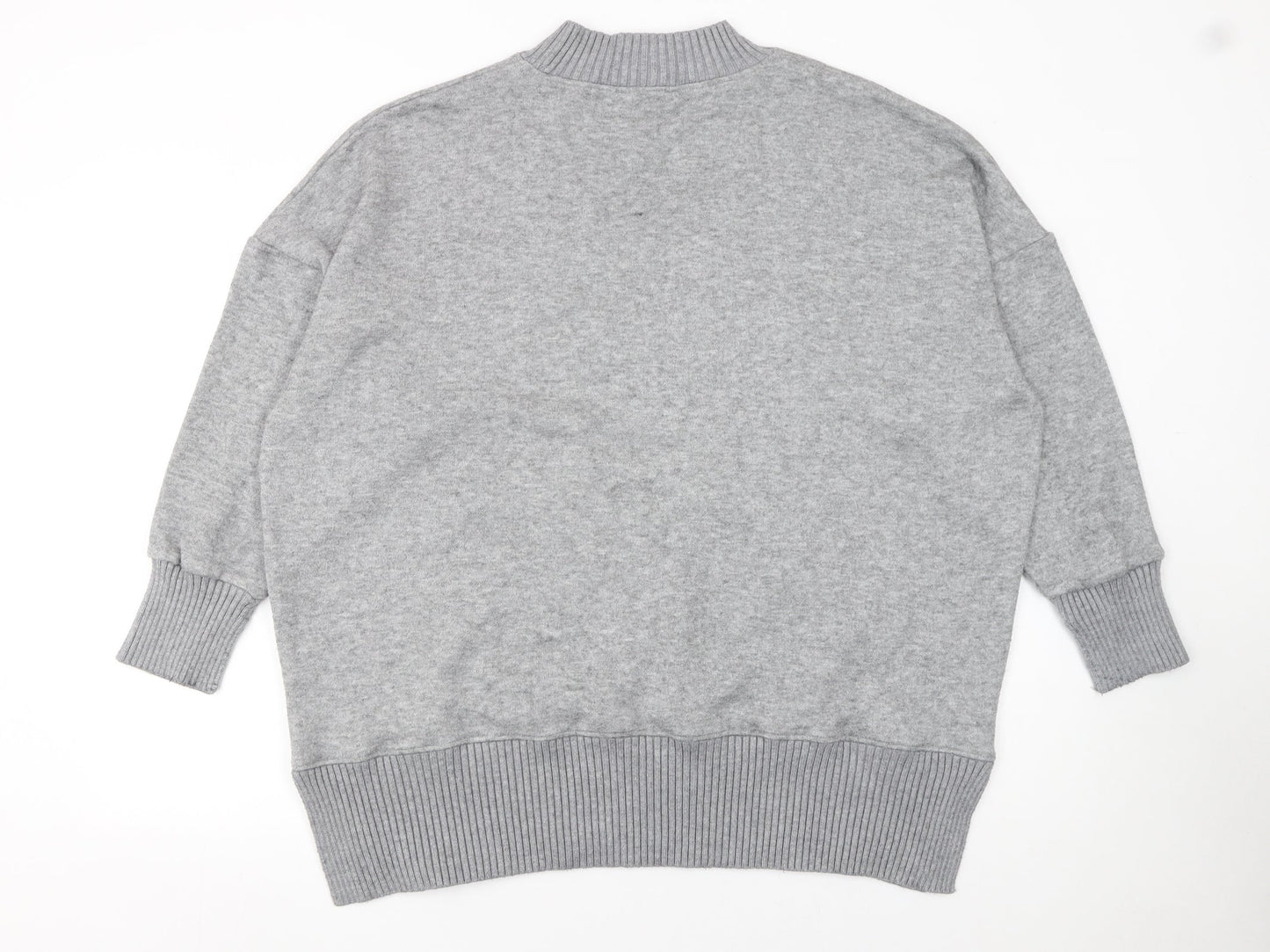 NEXT Women’s Grey Mock Neck Relaxed Fit Long Sleeve Knit Jumper 2XL