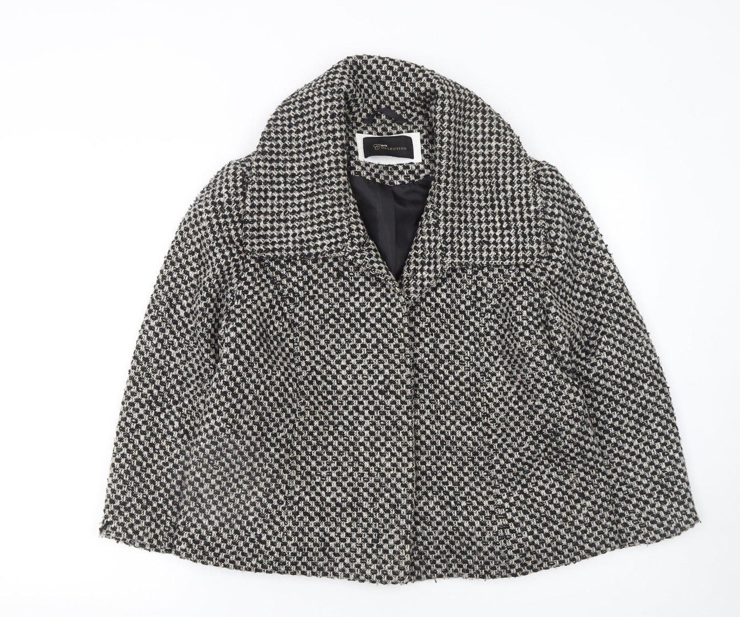 Evie Women’s Brown Houndstooth Tweed Suit Jacket Size 16