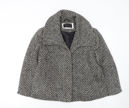 Additional front view of Evie Women’s Brown Houndstooth Tweed Suit Jacket, size UK 16