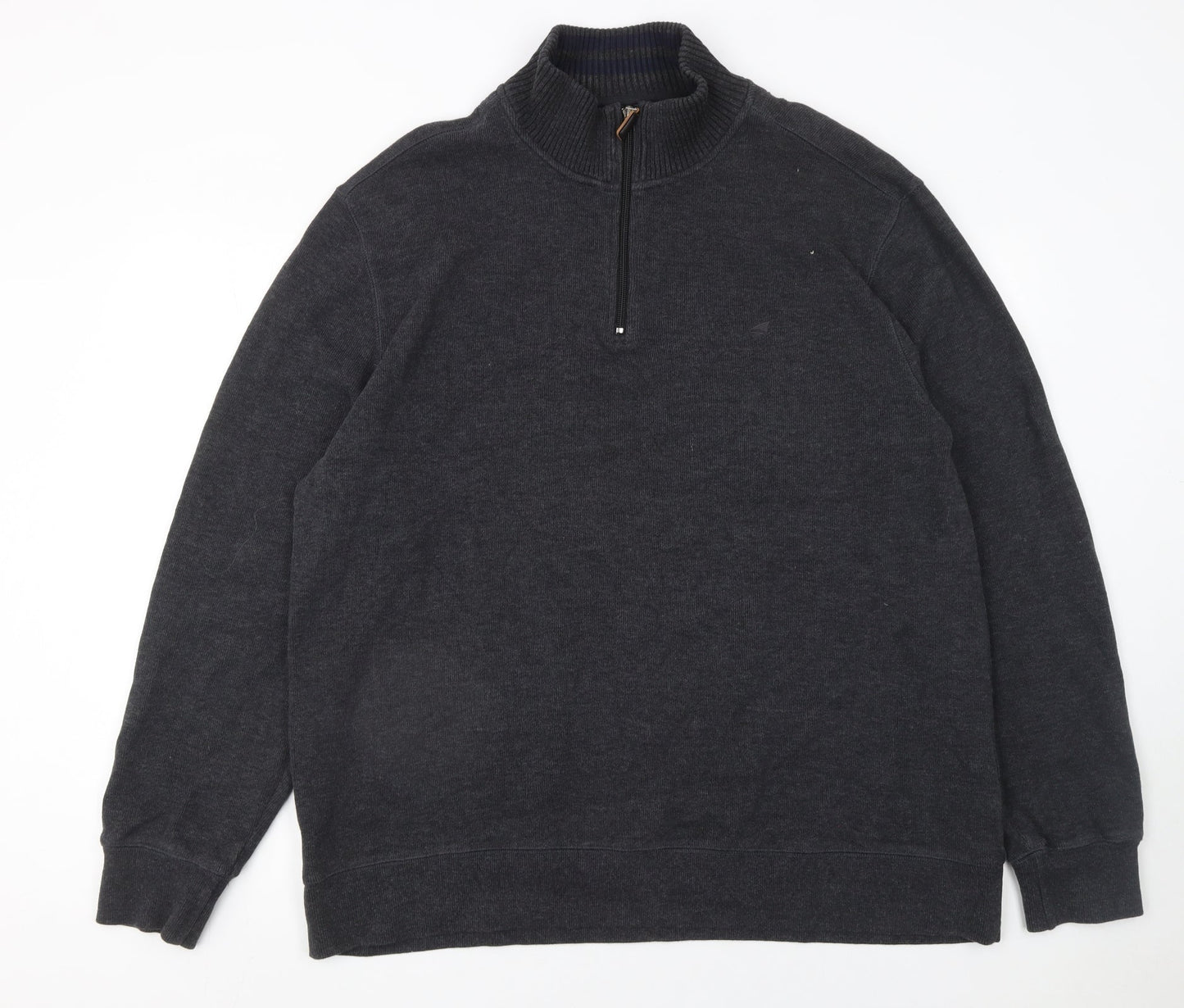 Stone Bay Men’s Black XL 1/4 Zip High Neck Cotton Sweatshirt