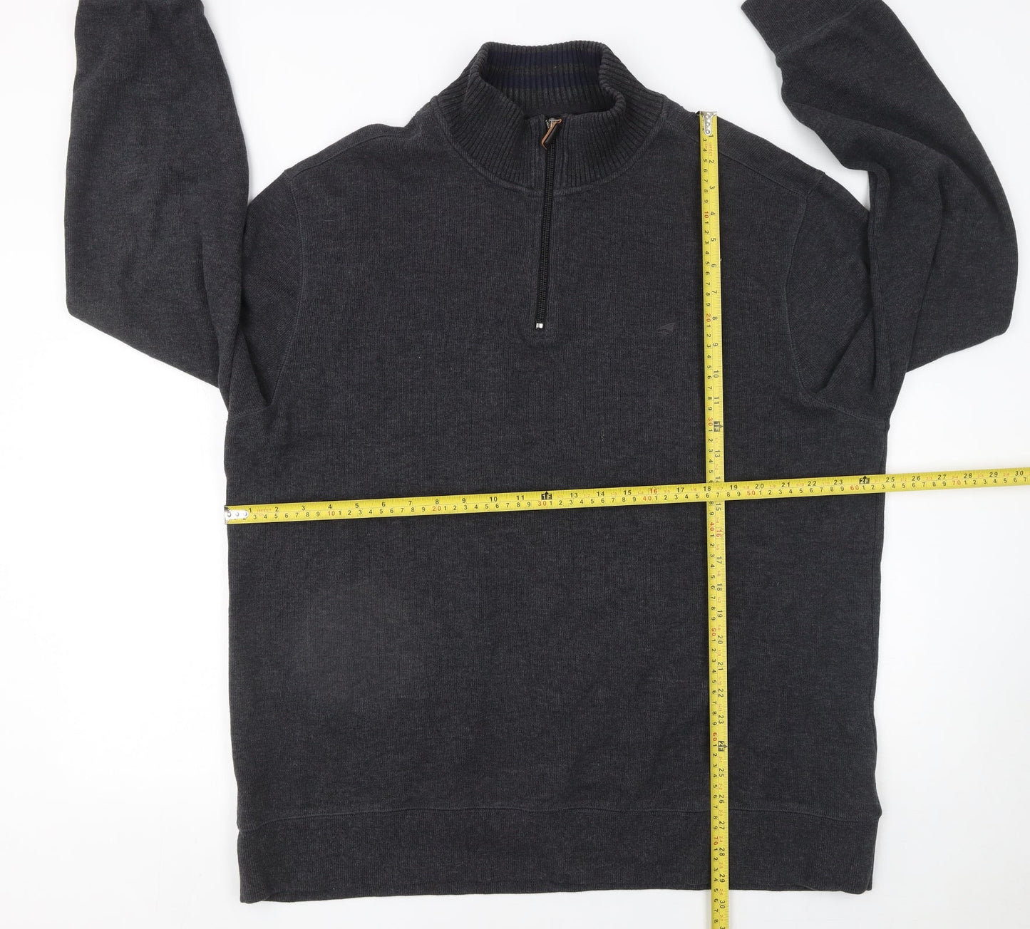 Stone Bay Men’s Black XL 1/4 Zip High Neck Cotton Sweatshirt