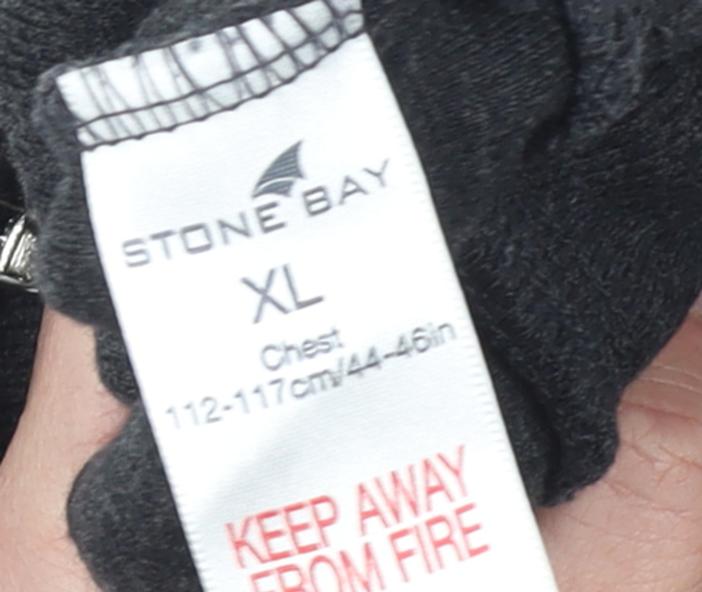 Stone Bay Men’s Black XL 1/4 Zip High Neck Cotton Sweatshirt