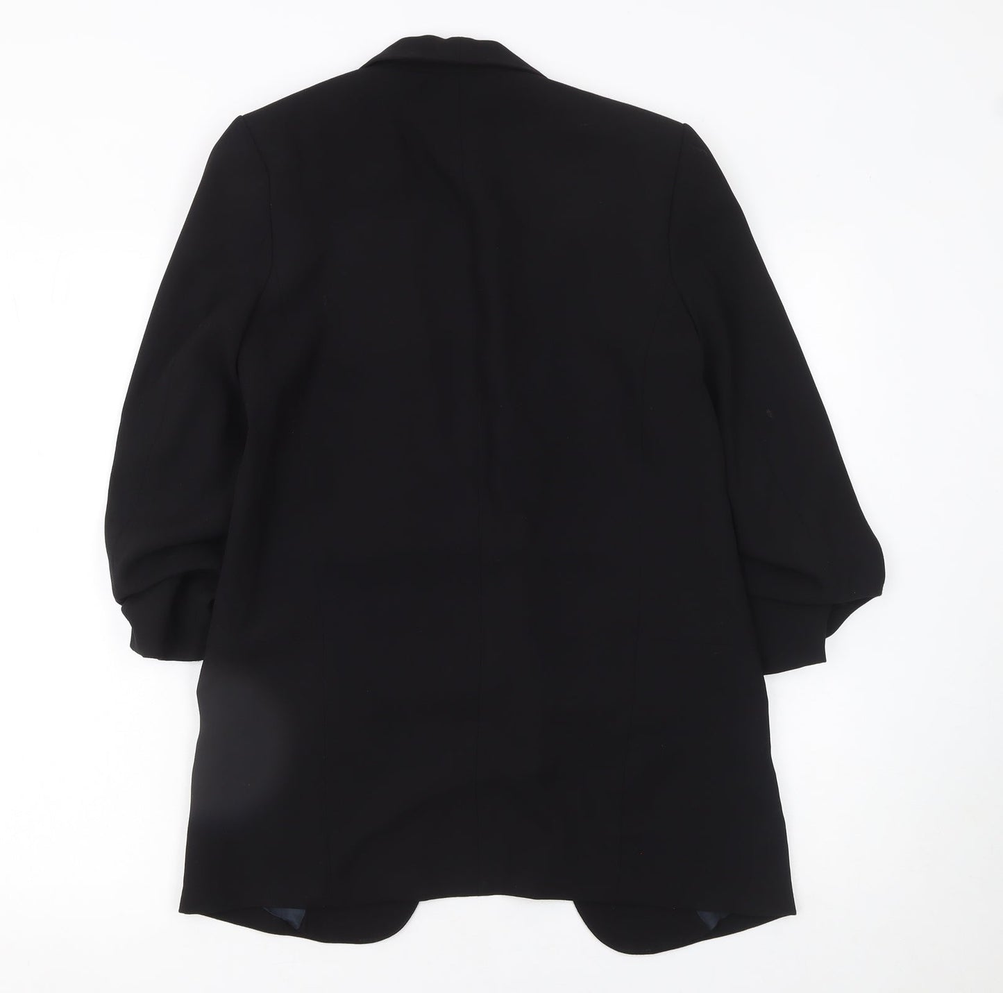 ZARA Womens Black XS Longline Tailored Blazer Jacket