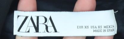 Zara Womens Black XS Longline Tailored Blazer Jacket