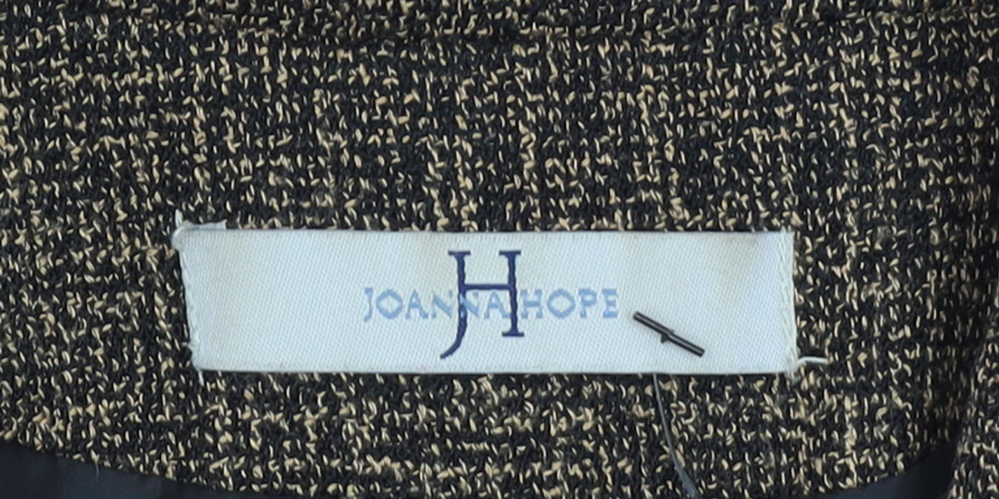 Joanna Hope Women's Brown Tweed Single-Breasted Blazer Size 14