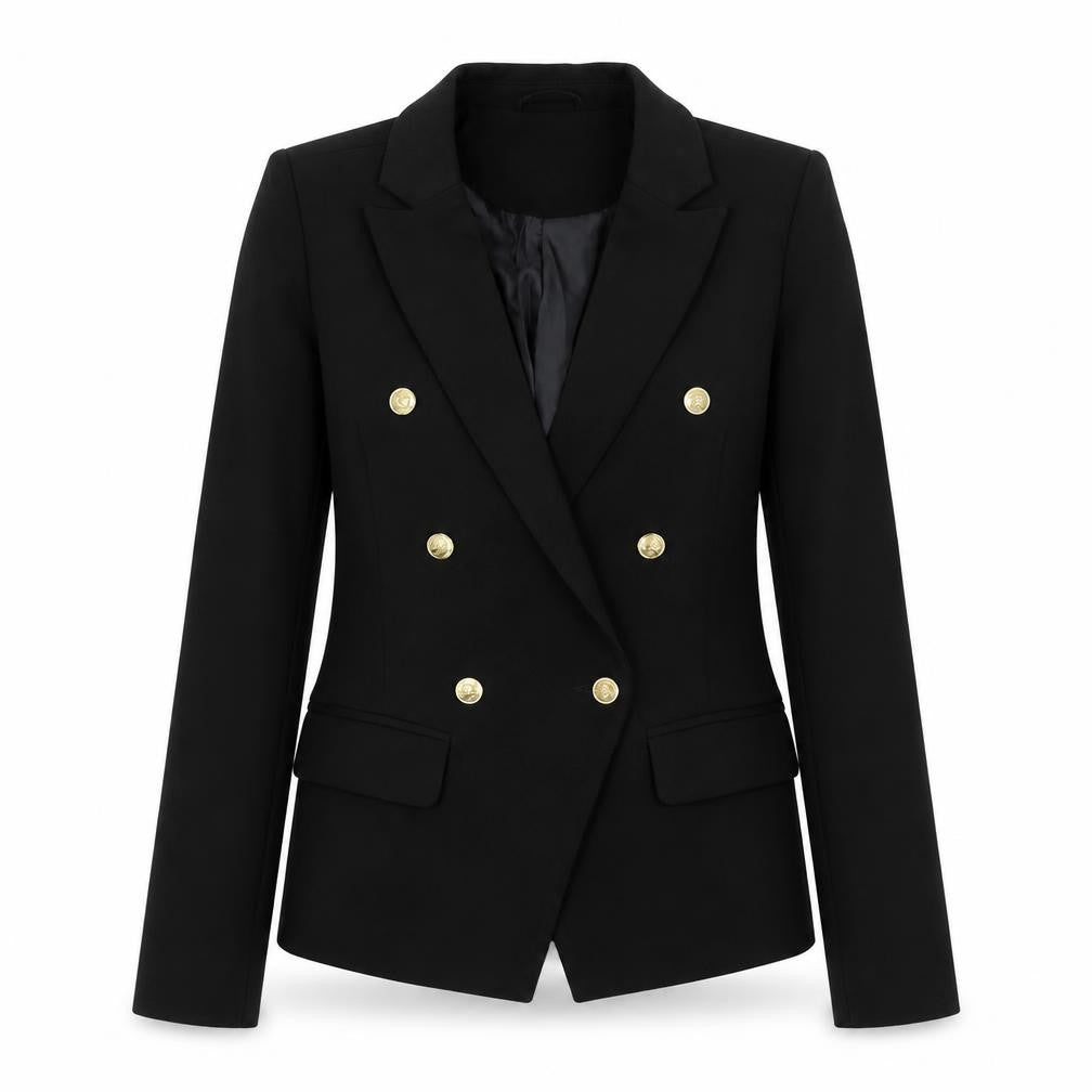 Sinsay Women’s Black Double-Breasted Blazer XS Classic Style