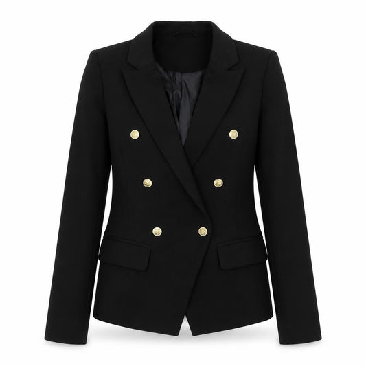 Sinsay Women’s Black Double-Breasted Blazer XS Classic Style