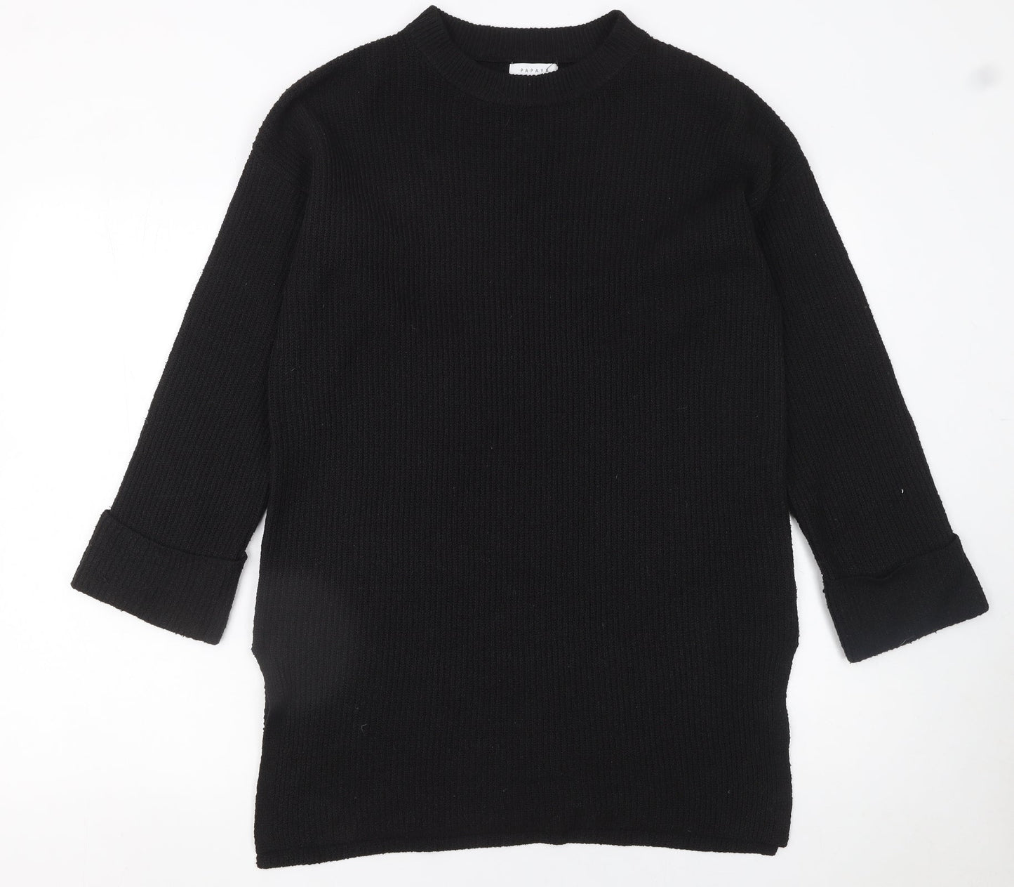 Matalan Women’s Black Mock Neck Knit Pullover Jumper Size S