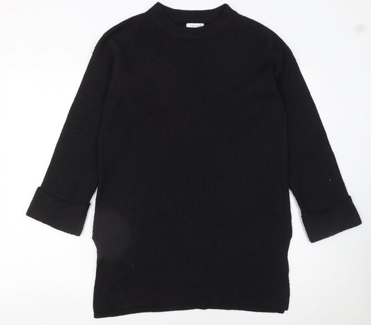 Matalan Women’s Black Mock Neck Knit Pullover Jumper Size S