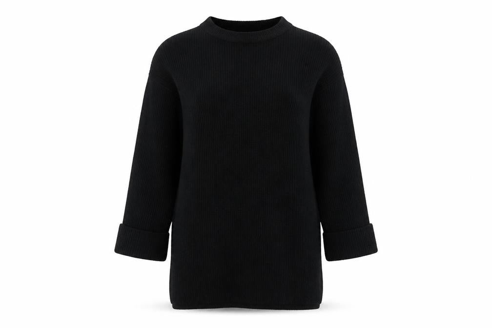 Matalan Women’s Black Mock Neck Knit Pullover Jumper Size S