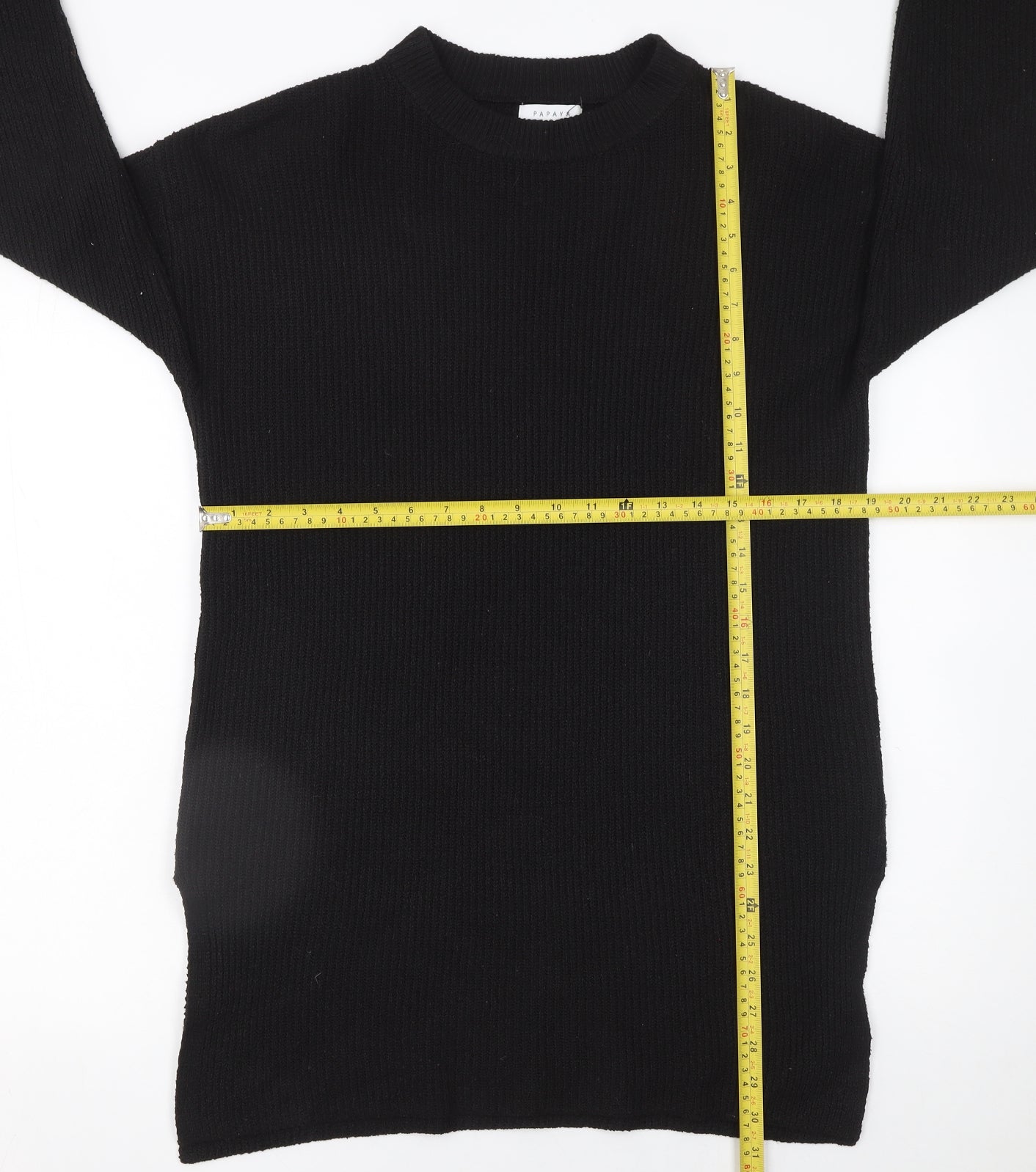 Matalan Women’s Black Mock Neck Knit Pullover Jumper Size S