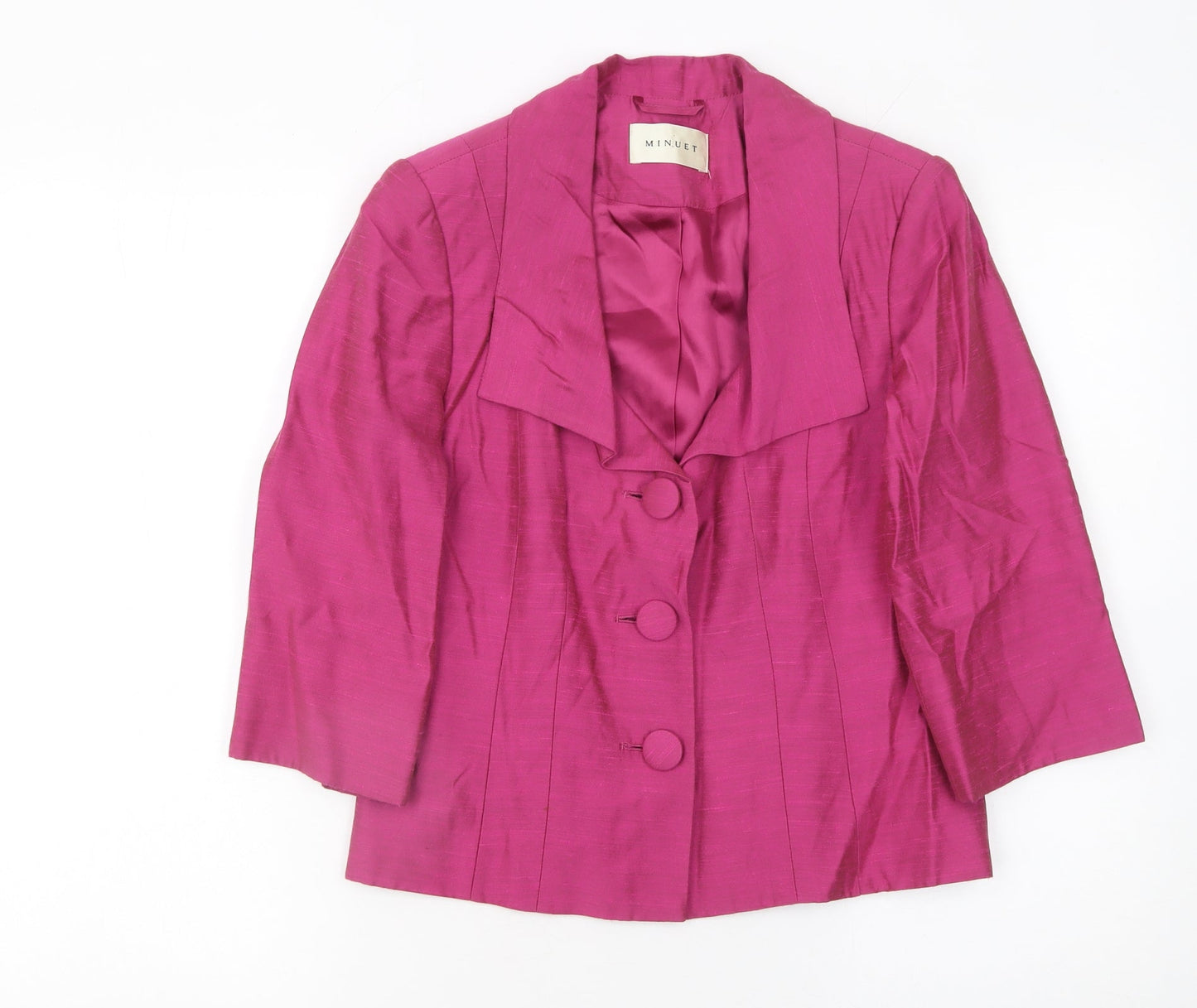 Minuet Women’s Pink Shawl Lapel Formal Suit Jacket UK 8