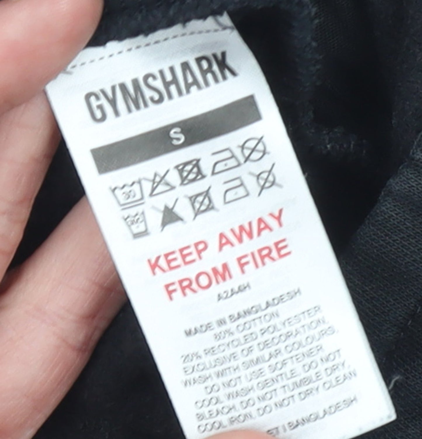 Gymshark Womens Black Small Jogger Sweatpants Fleece Tapered Fit