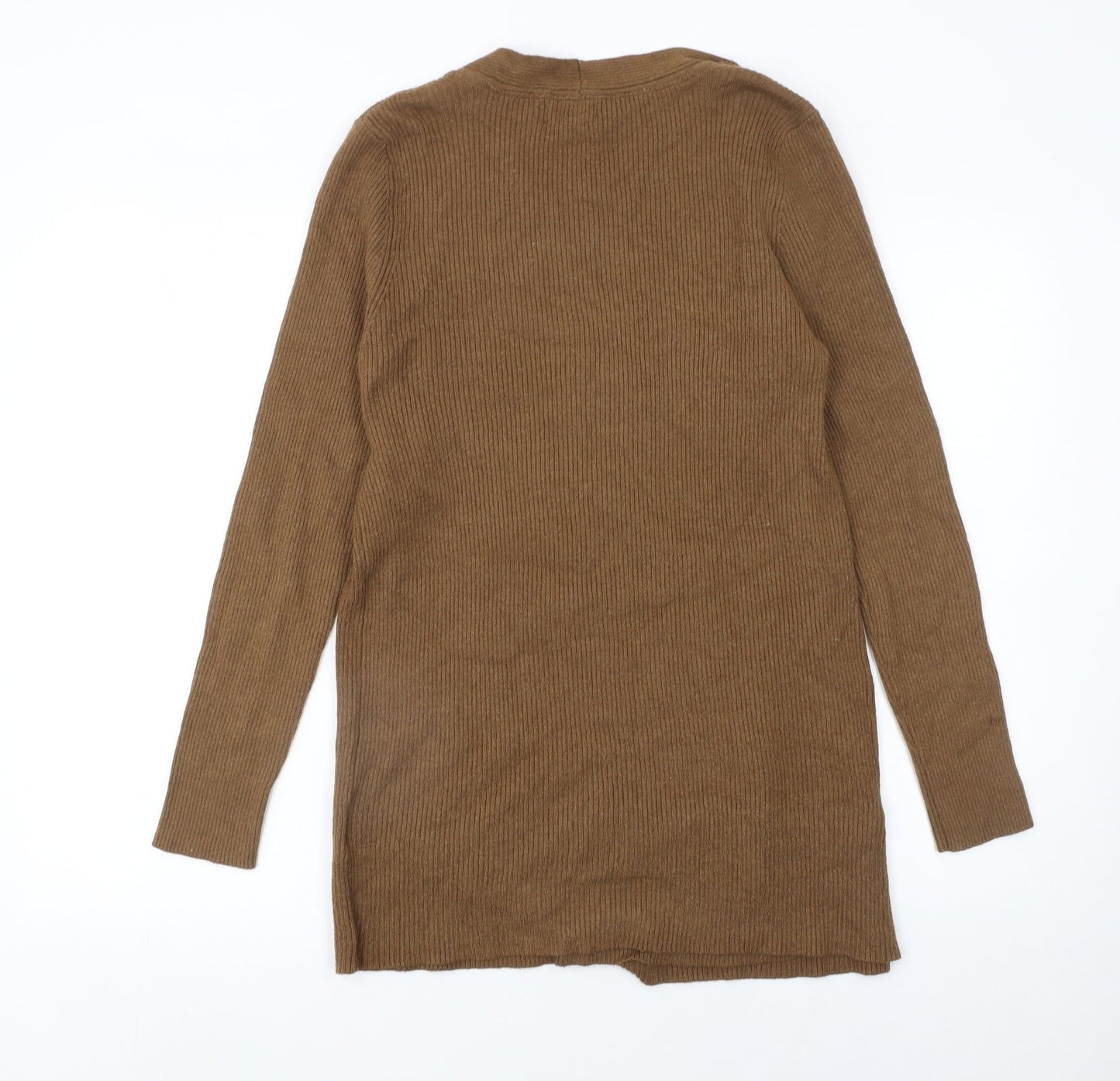 OBJECT Womens Brown Wrap Knit Long Sleeve Jumper S