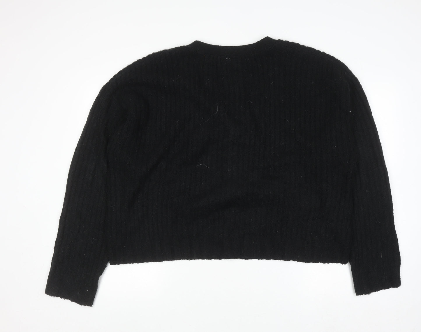 Collusion Women’s Black V-Neck Knit Button Cardigan UK 18
