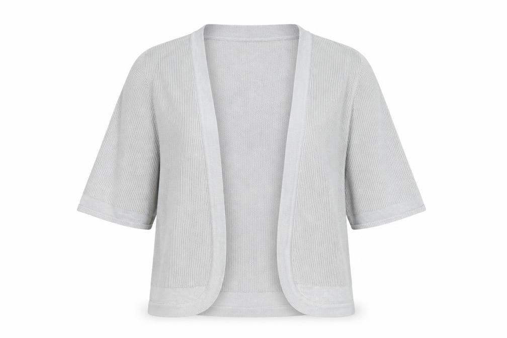 Marks & Spencer Women’s Grey 3/4 Sleeve Open Knit Cardigan Size 12