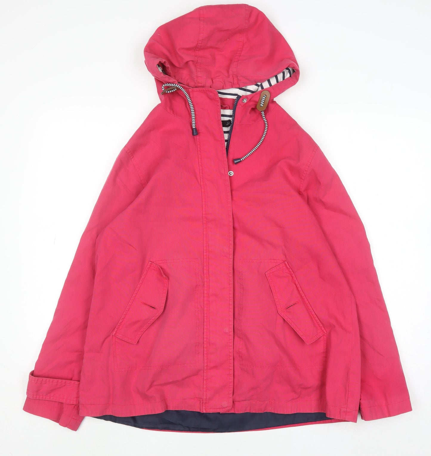 F&F Womens Pink Hooded Cotton Parka Jacket UK 12