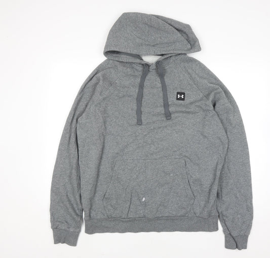 Under Armour Women's Grey Pullover Hoodie Size L Loose Fit