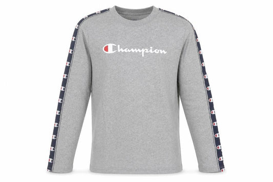 Champion Men's Grey Long Sleeve Crew Neck Sweatshirt Medium