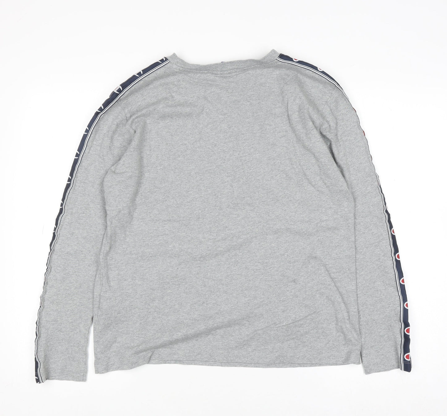 Champion Men's Grey Long Sleeve Crew Neck Sweatshirt Medium